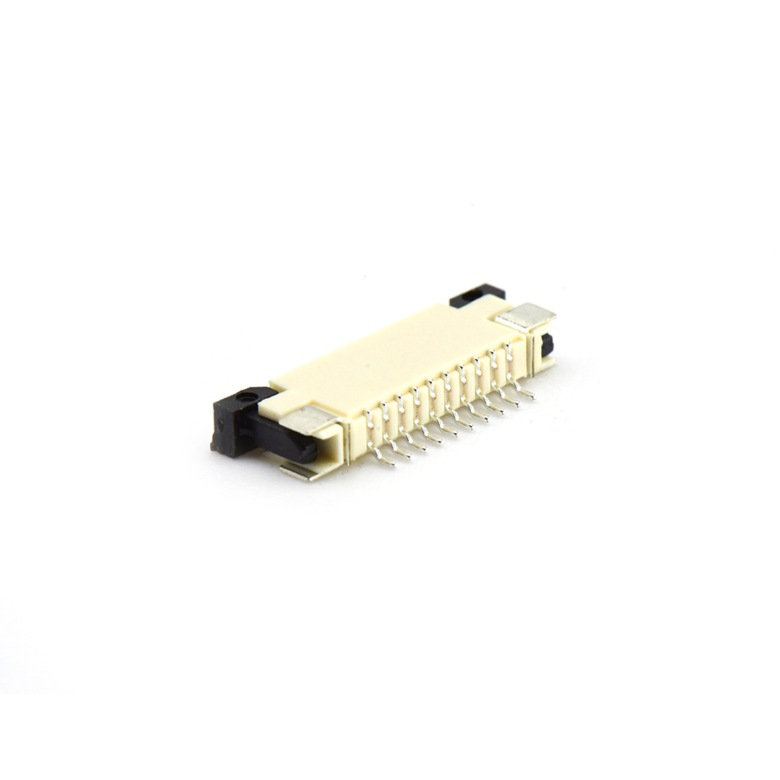 F1003 FPC FFC连接器Pitch 1.00mm H2.5卧贴上接触抽屉式 10Pin本色 镀亮锡